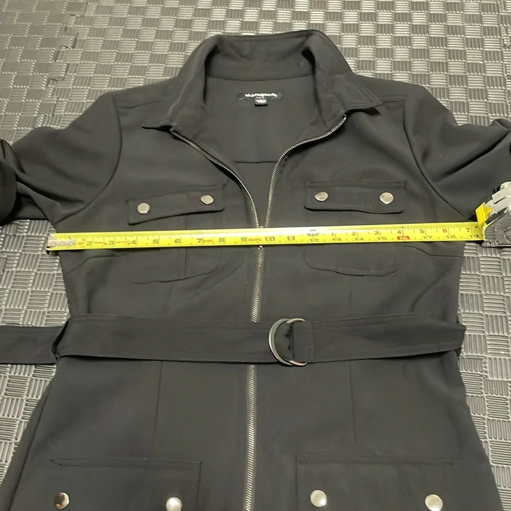 Sharagano black dress with front pockets size 8 - Picture 5 of 7